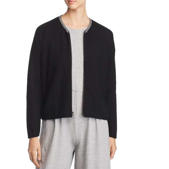 Eileen Fisher Organic Cotton Full Zip Cardigan Jacket - S - Picture 1 of 11
